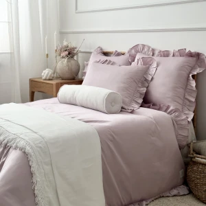 Pościel Adult Margaret z falbanką Lila