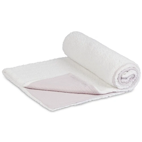 Dwustronny muślinowy pled Lilac