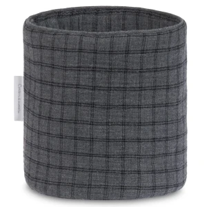 Muslin Care Basket Graphite check