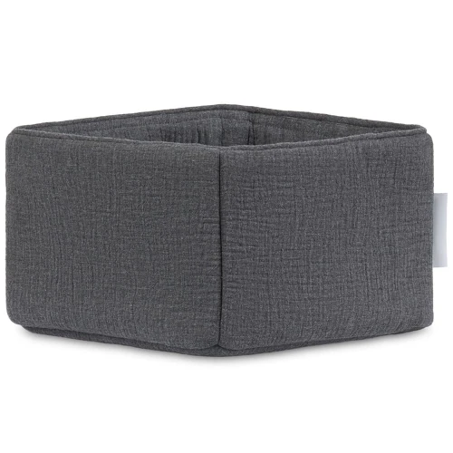 Koszyczek pielęgnacyjny muślinowy Grafit melanż