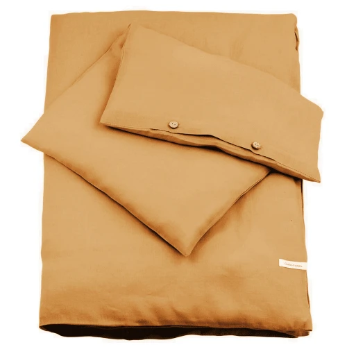 Lniana pościel Junior bez wypełnienia Karmel