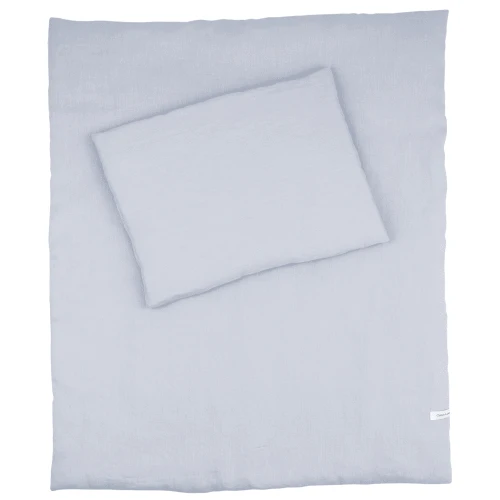 Lniana pościel noworodkowa z wypełnieniem Błękitna