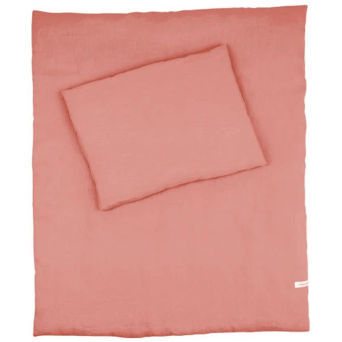 Linen newborn bedding set Marsala