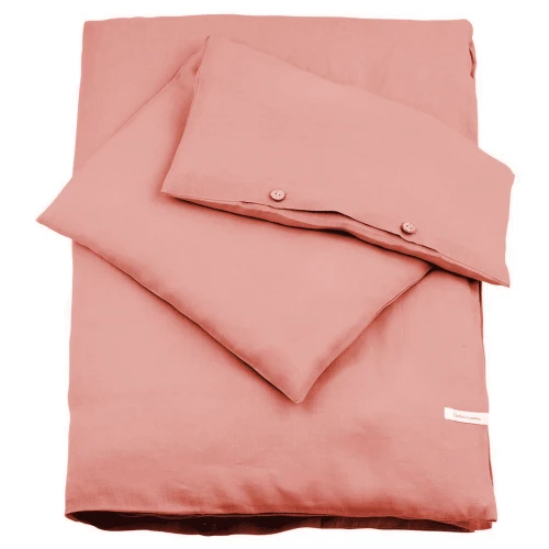 Linen bed linen Junior - non filled Marsala