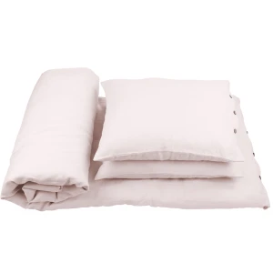 Lniana pościel 140x200 dla dorosłych bez wypełnienia Pudrowy róż