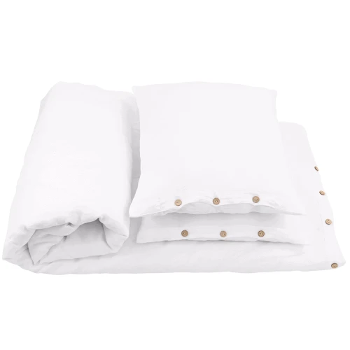 Linen Adult bed linen White 140x200 cm
