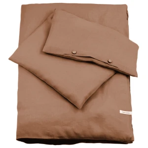 Lniana pościel Junior bez wypełnienia Czekoladowa