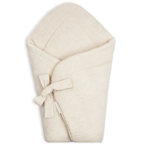 Muslin with linen Baby horn Natural