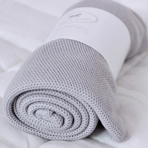 Bamboo swaddle blanket Light Grey
