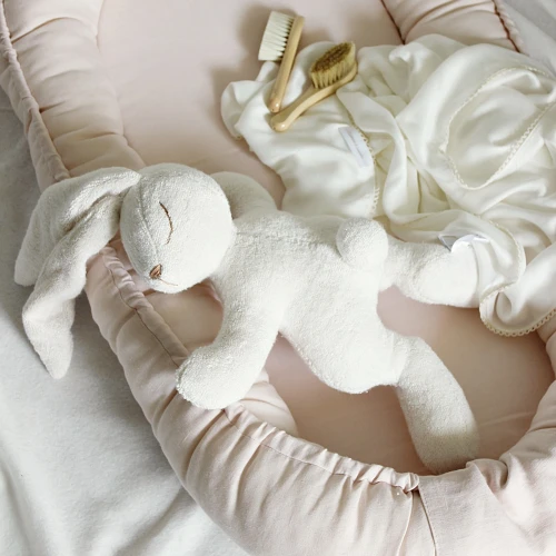 Bamboo swaddle with lace Baby 80x100cm vanilla