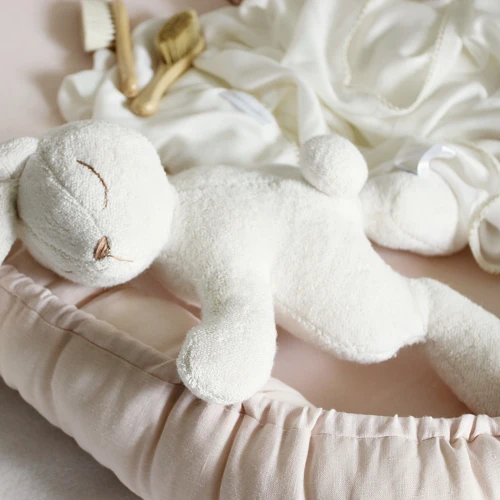 Bamboo swaddle with lace Baby 80x100cm vanilla