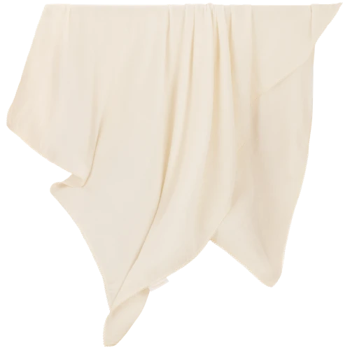 Otulacz bambusowy z koronką Junior  100x135 cm Waniliowy