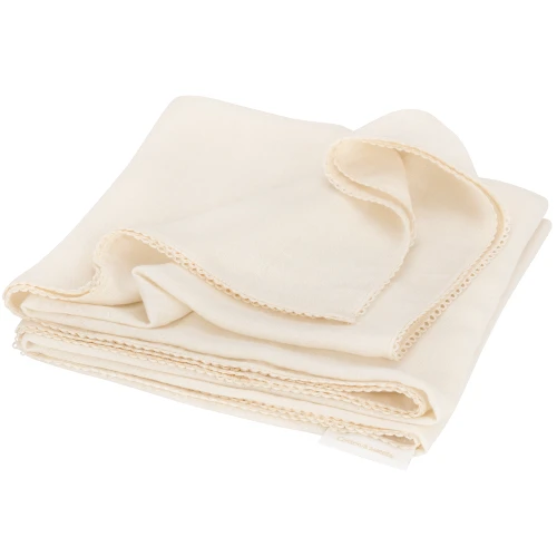 Bamboo swaddle with lace Junior 100x135 cm Vanilla