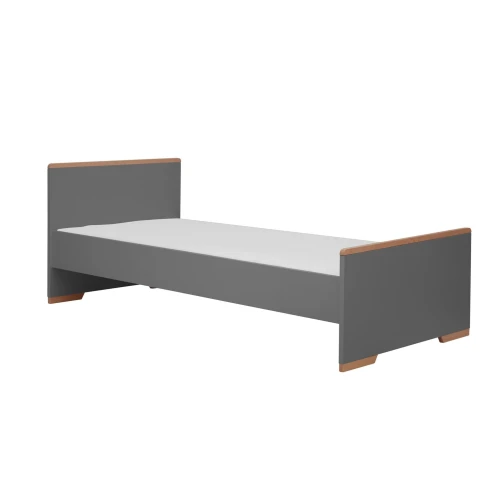 Snap - łóżko 200x90 cm ciemny szary