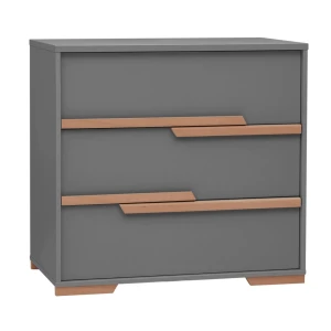 Snap - komoda 3-szufladowa ciemny szary