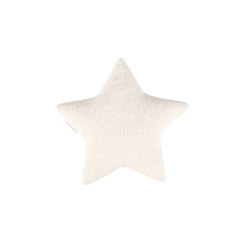 Mini futrzana poduszka Boho gwiazdka Waniliowa