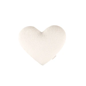Mini sheepskin heart pillow Vanilla