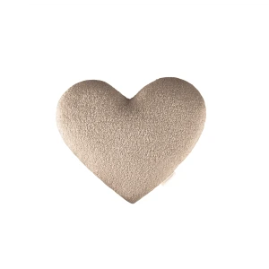 Mini sheepskin heart pillow Chocolate 