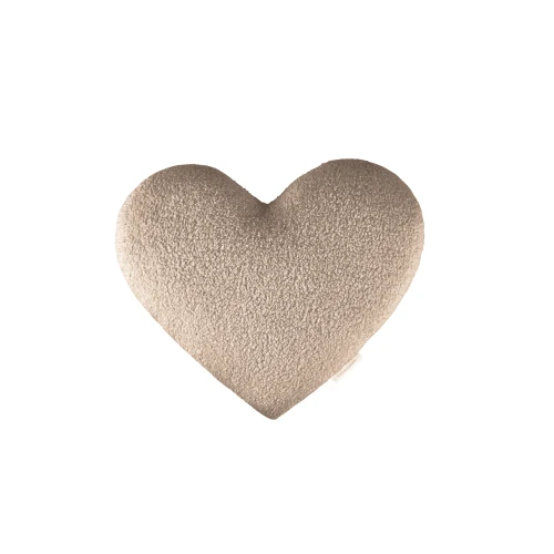Mini futrzana poduszka serce Czekoladowe 