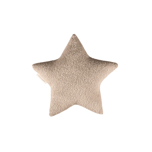 Mini futrzana poduszka Boho gwiazdka Czekoladowa