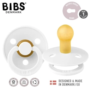 BIBS COLOUR WHITE S Hevea Rubber Soothing Pacifier