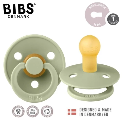 BIBS COLOUR SAGE S Hevea Rubber Soothing Pacifier