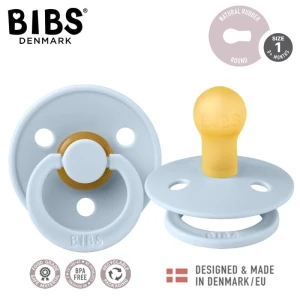 BIBS COLOUR BABY BLUE S Hevea Rubber Soothing Pacifier 