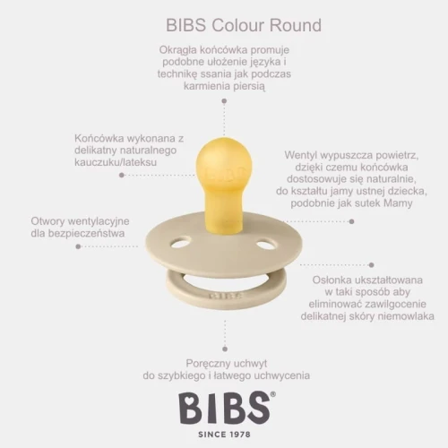 BIBS COLOUR BLUSH S Hevea Rubber Soothing Pacifier 