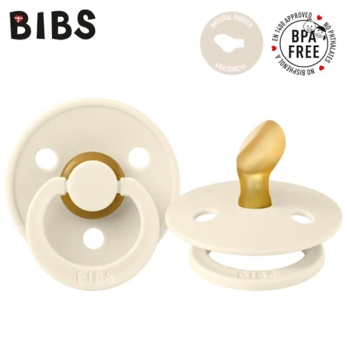 BIBS COLOUR ANATOMICAL IVORY S Anatomical pacifier Hevea
