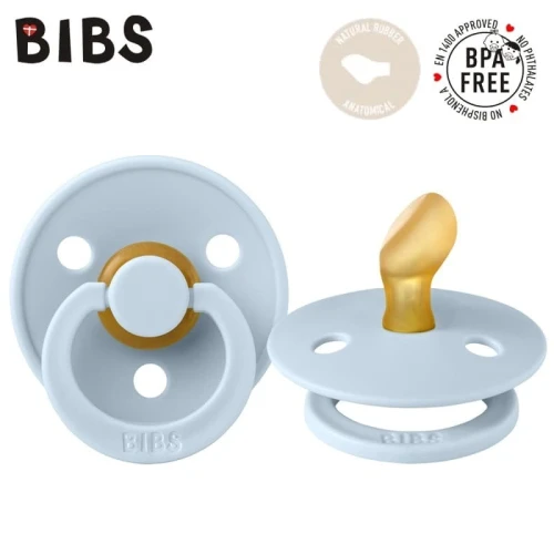 BIBS COLOUR ANATOMICAL BABY BLUE S Anatomical pacifier Hevea 