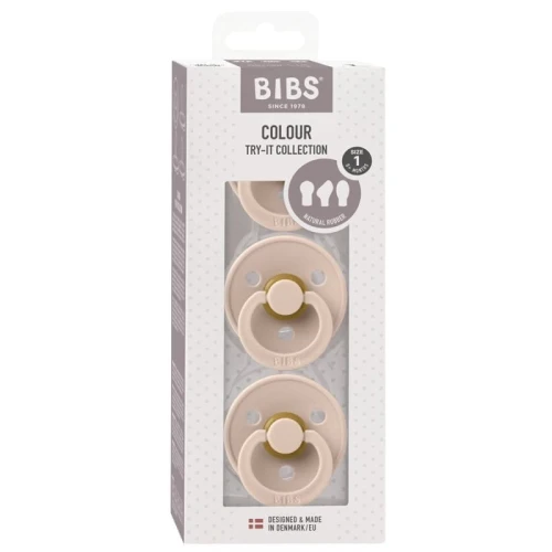 BIBS TRY-IT PACK BLUSH 3 smoczkowy zestaw prezentowy dla Noworodka 