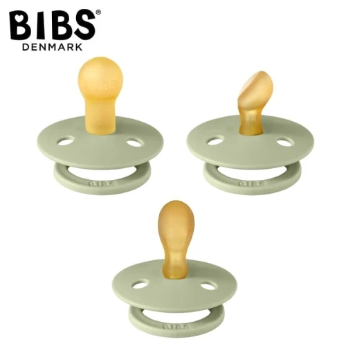 BIBS TRY-IT PACK SAGE 3 PACIFIERS Newborn Gift set