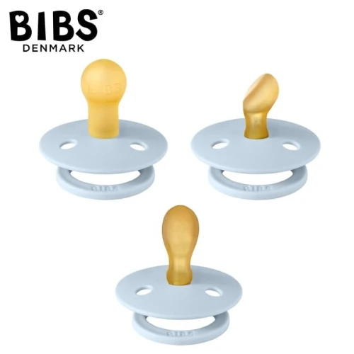 BIBS TRY-IT PACK BABY BLUE 3 smoczkowy zestaw prezentowy dla Noworodka  