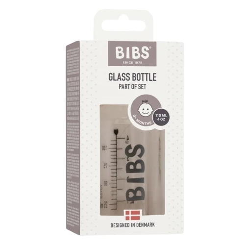 BIBS BABY GLASS BOTTLE Anti-colic Glass Bottle for Babies 110 ml