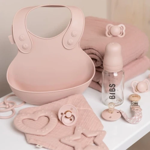 BIBS BABY GLASS BOTTLE BLUSH Anti-colic Glass Bottle for Newborns 110 ml