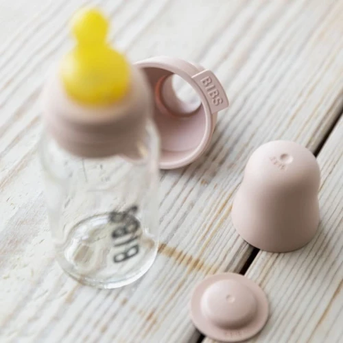 BIBS BABY GLASS BOTTLE BLUSH Anti-colic Glass Bottle for Newborns 110 ml