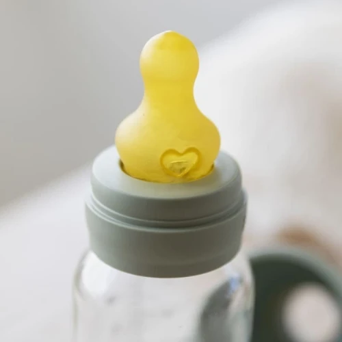 BIBS BABY GLASS BOTTLE SAGE Anti-colic Glass Bottle for Newborns 110 ml