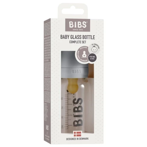 BIBS BABY GLASS BOTTLE CLOUD Anti-colic Glass Bottle for Newborns 110 ml
