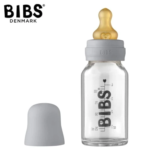 BIBS BABY GLASS BOTTLE CLOUD Anti-colic Glass Bottle for Newborns 110 ml