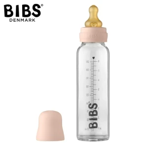 BIBS BABY GLASS BOTTLE BLUSH Anti-colic Glass Bottle for Babies 225 ml