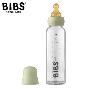 BIBS BABY GLASS BOTTLE SAGE Anti-colic Glass Bottle for Babies 225 ml 