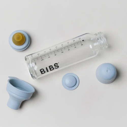BIBS BABY GLASS BOTTLE CLOUD Anti-colic Glass Bottle for Babies 225 ml