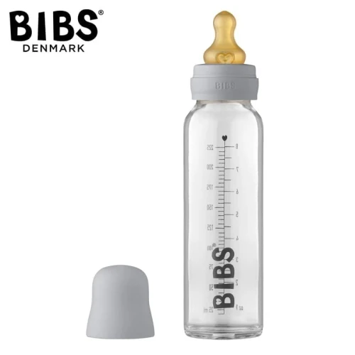 BIBS BABY GLASS BOTTLE CLOUD Anti-colic Glass Bottle for Babies 225 ml