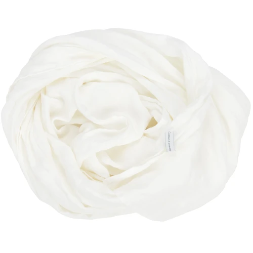 Chusta PN dla dorosłych lniana Biały