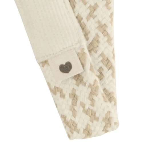 BIBS PACIFIER BRAID IVORY & VANILLA pacifier holder 100% organic cotton