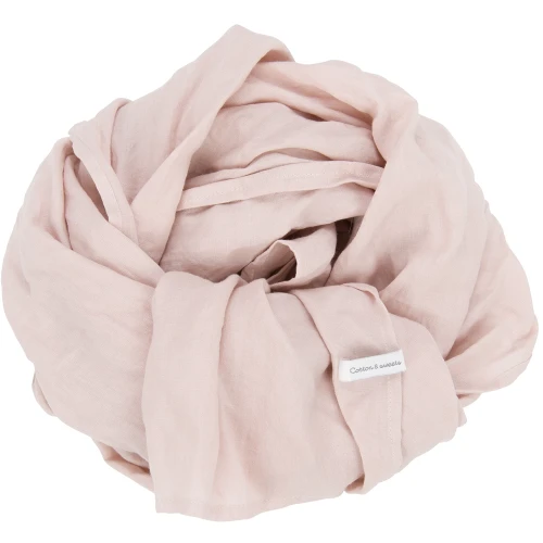 Chusta PN dziecięca lniana Pudrowy róż