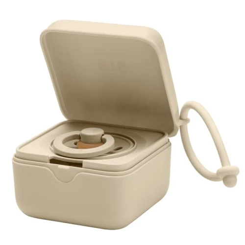 BIBS PACIFIER BOX VANILLA 2 in 1 pacifier case and pacifier sterilization container