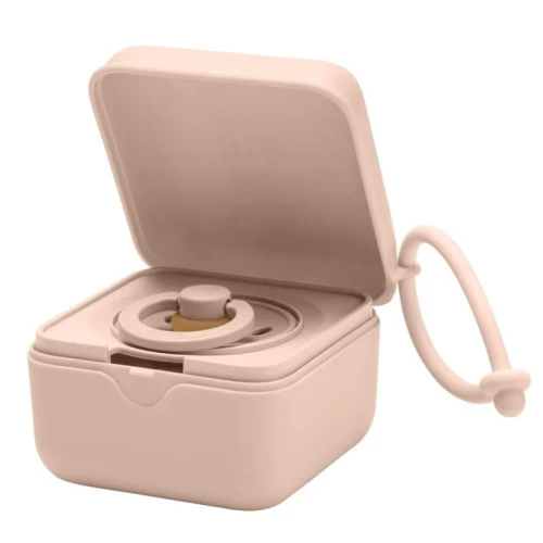 BIBS PACIFIER BOX BLUSH 2 in 1 pacifier case and pacifier sterilization container