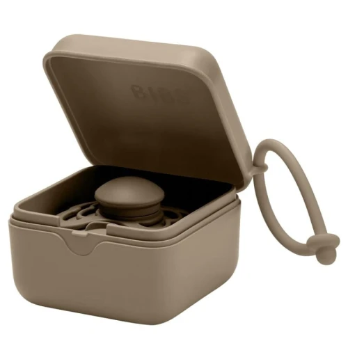 BIBS PACIFIER BOX DARK OAK 2 in 1 pacifier case and pacifier sterilization container
