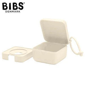 BIBS PACIFIER BOX IVORY 2 in 1 pacifier case and pacifier sterilization container